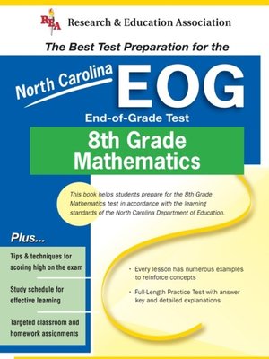 cover image of North Carolina EOG Grade 8 Math